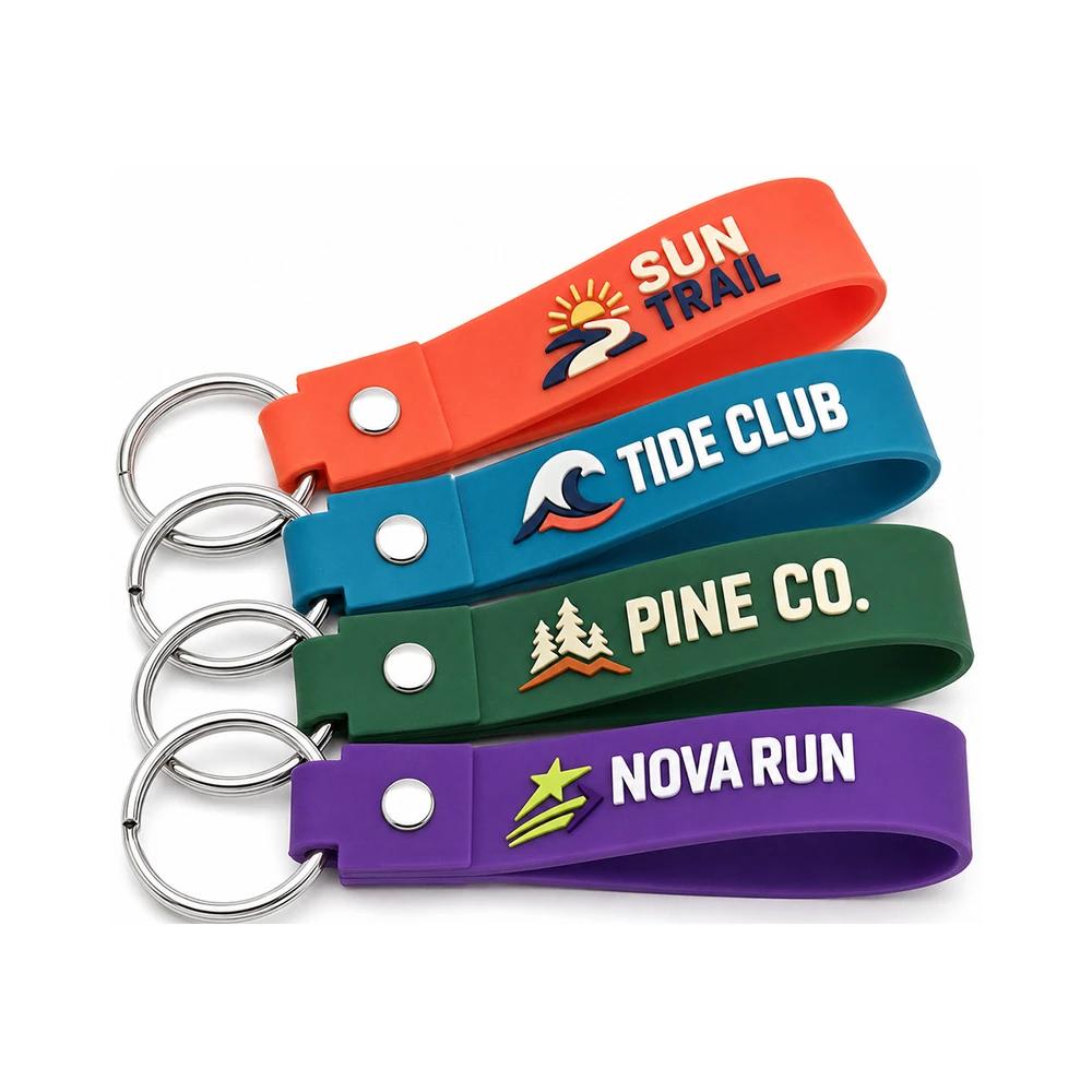 Custom Soft PVC Keychain Strap with Logo